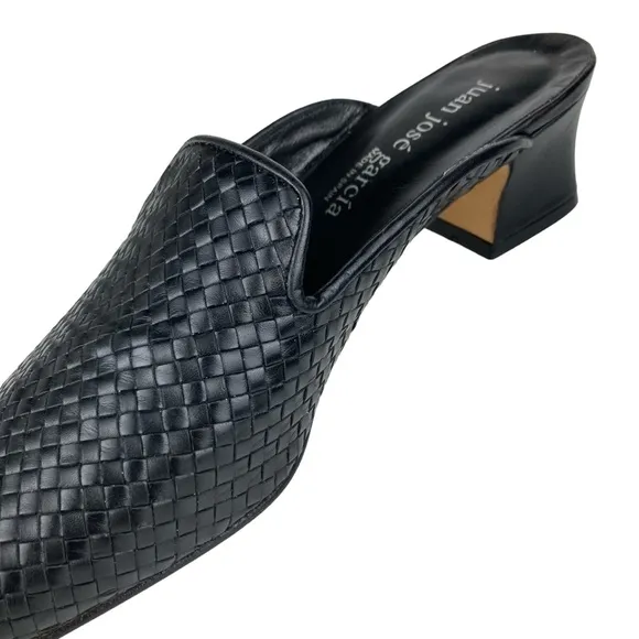 Juan Jose Garcia Black Woven Low Heel Mule