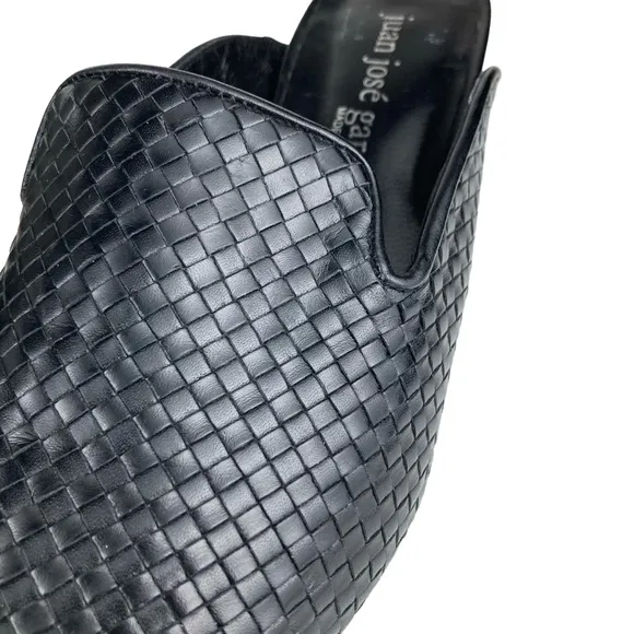 Juan Jose Garcia Black Woven Low Heel Mule