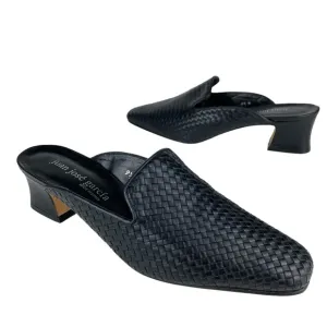Juan Jose Garcia Black Woven Low Heel Mule