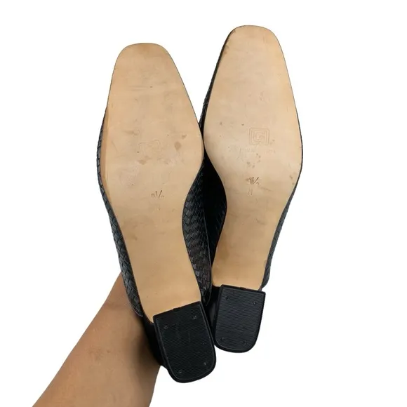 Juan Jose Garcia Black Woven Low Heel Mule