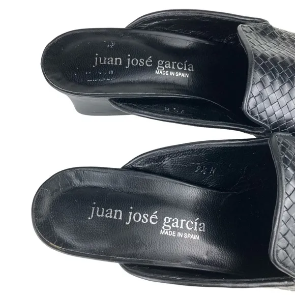 Juan Jose Garcia Black Woven Low Heel Mule