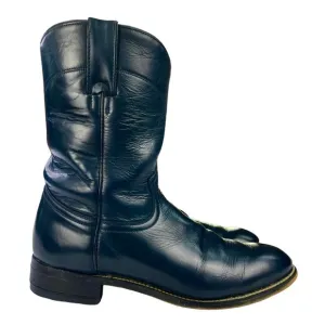 Justin Deerlite Roper Blue Leather Western Cowboy‎ Boots Mens Size 6D
