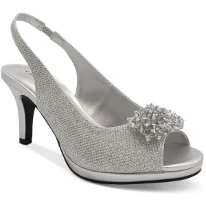 Karen Scott Womens Embellished Open Toe Heel Sandals Shoes Breenaf size 10M