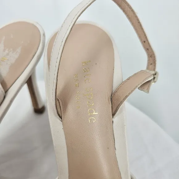 Kate Spade Bridal Sparkle Tulle Slingback Heels | Size 9