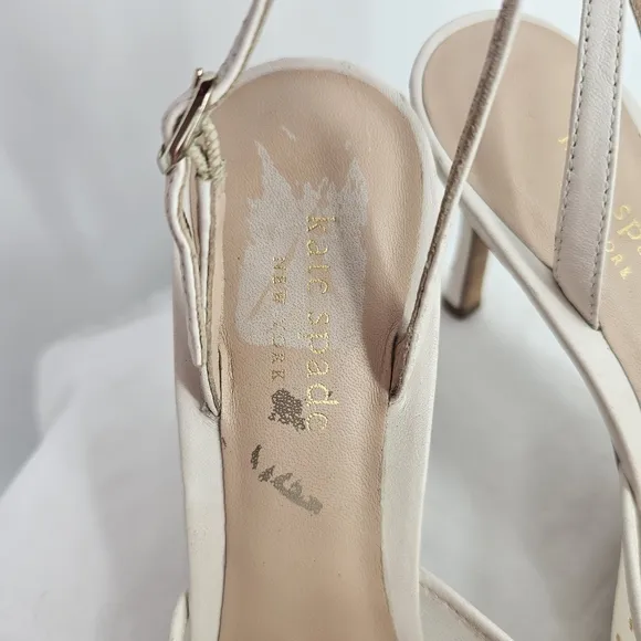 Kate Spade Bridal Sparkle Tulle Slingback Heels | Size 9