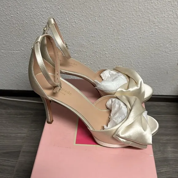 kate spade new york BRIDAL BOW - High heeled sandals - ivory