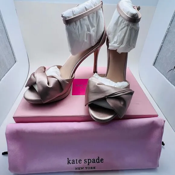 Kate Spade New York Women's Bridal Bow Strappy High-Heel Sandals, Size 8 B