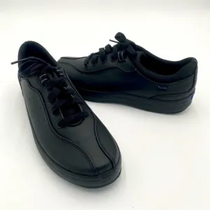 Keds Career Full Lace Up Tennis Shoes Sneakers All Black Size 7.5 (NWOT)