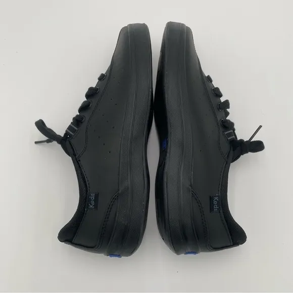 Keds Career Full Lace Up Tennis Shoes Sneakers All Black Size 7.5 (NWOT)