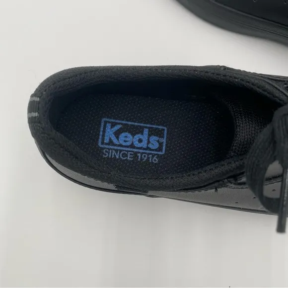 Keds Career Full Lace Up Tennis Shoes Sneakers All Black Size 7.5 (NWOT)