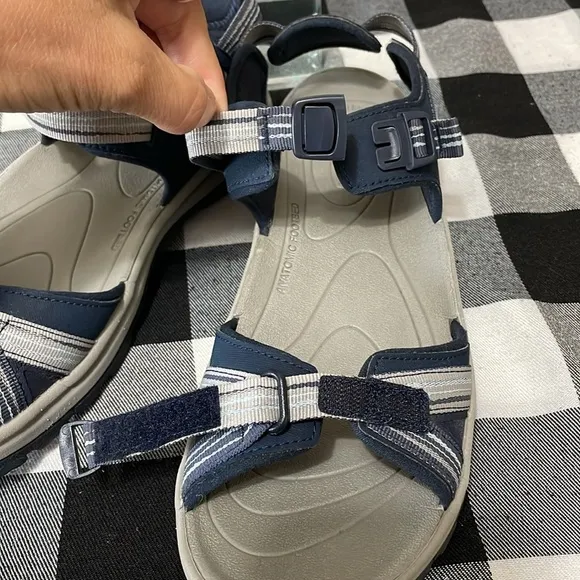 Keen Terradora II Open Toe Women's Sandals 2 Strap Buckle Size 9.5 Blue Shoes