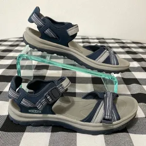 Keen Terradora II Open Toe Women's Sandals 2 Strap Buckle Size 9.5 Blue Shoes