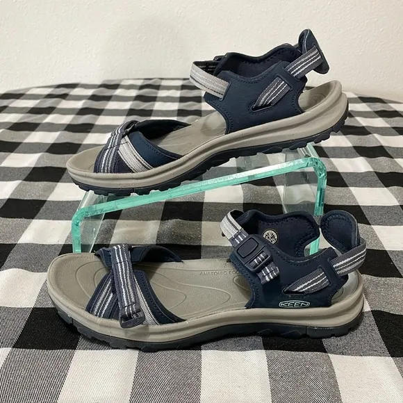 Keen Terradora II Open Toe Women's Sandals 2 Strap Buckle Size 9.5 Blue Shoes