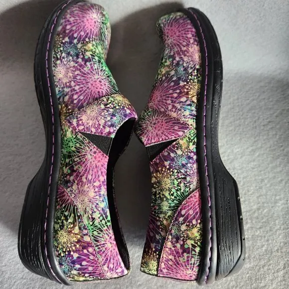 Klogs Shoes Women's 10.5 Multicolor Closed Clog Imperial Dandelion Print Patent