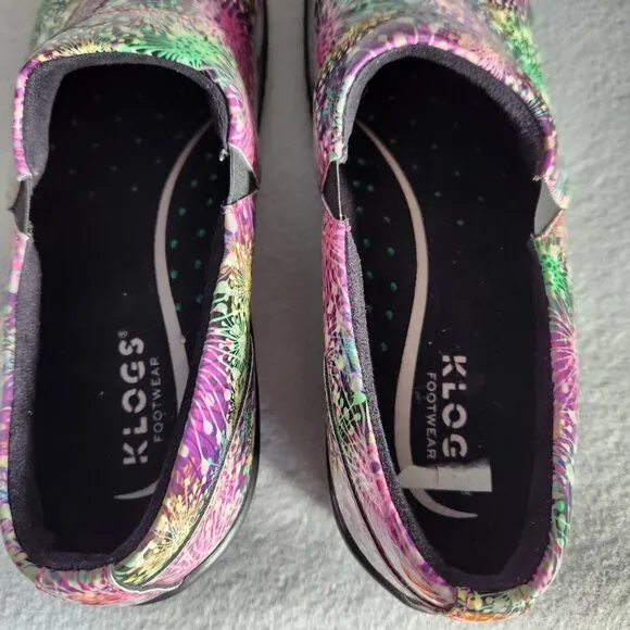 Klogs Shoes Women's 10.5 Multicolor Closed Clog Imperial Dandelion Print Patent