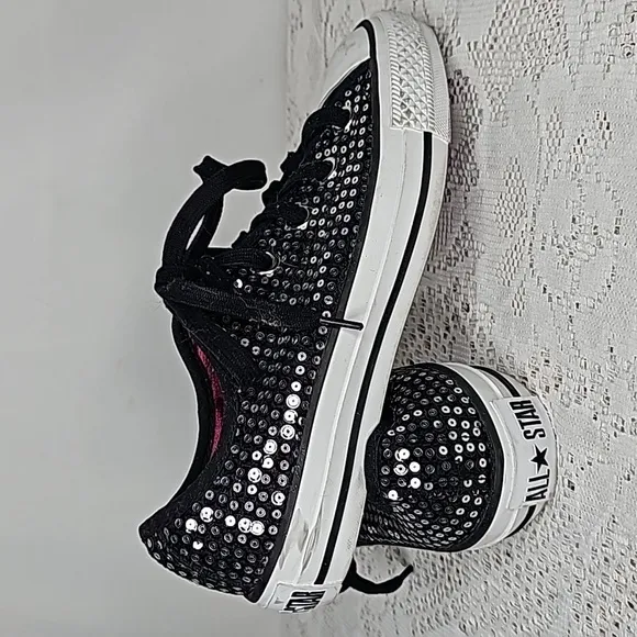Koche x Converse LIMITED EDITION all star Rina satin lining sequin shoes sz 5.5