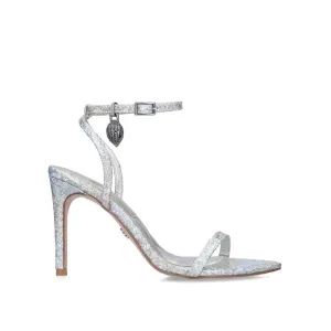 Kurt Geiger Shoreditch metal com silver glitter High Heel Sandals EU 38.5 US 8