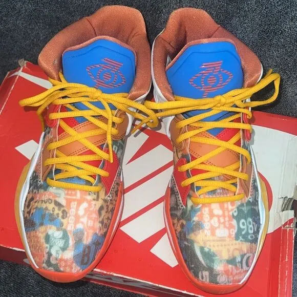Kyrie Nike  Basketball Shoes orange blue white green