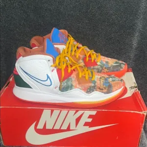 Kyrie Nike  Basketball Shoes orange blue white green