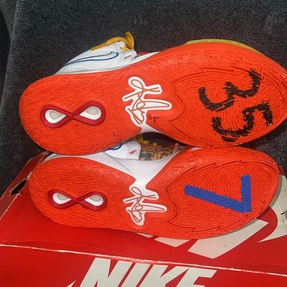 Kyrie Nike  Basketball Shoes orange blue white green