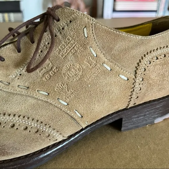 La Martina Garantiza Suede Oxford Lace Argentina Polo Shoes