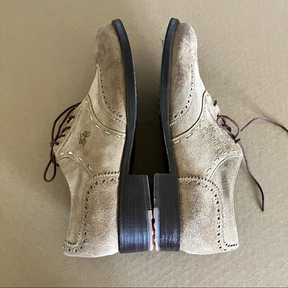 La Martina Garantiza Suede Oxford Lace Argentina Polo Shoes