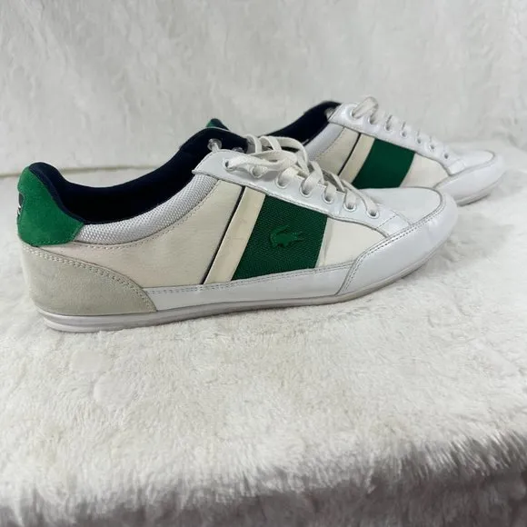 LACOSTE Chaymon Men's Casual Leather Fashion Shoes Sneakers Green White 11.5