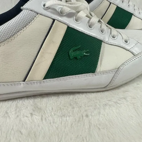 LACOSTE Chaymon Men's Casual Leather Fashion Shoes Sneakers Green White 11.5