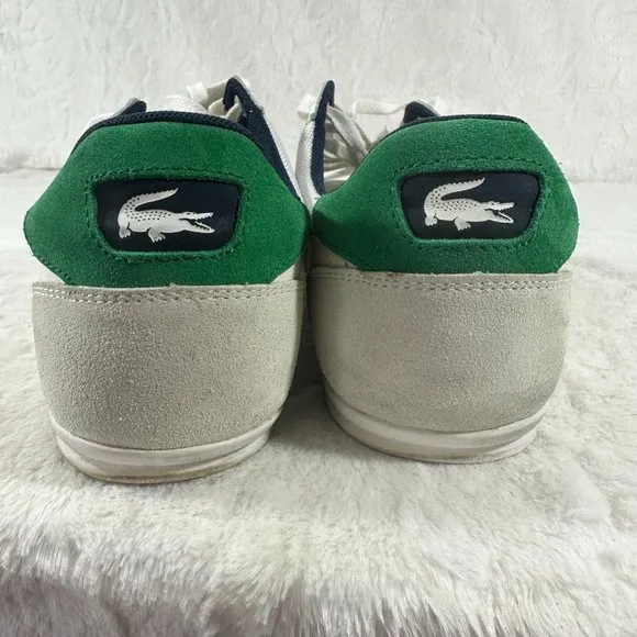 LACOSTE Chaymon Men's Casual Leather Fashion Shoes Sneakers Green White 11.5
