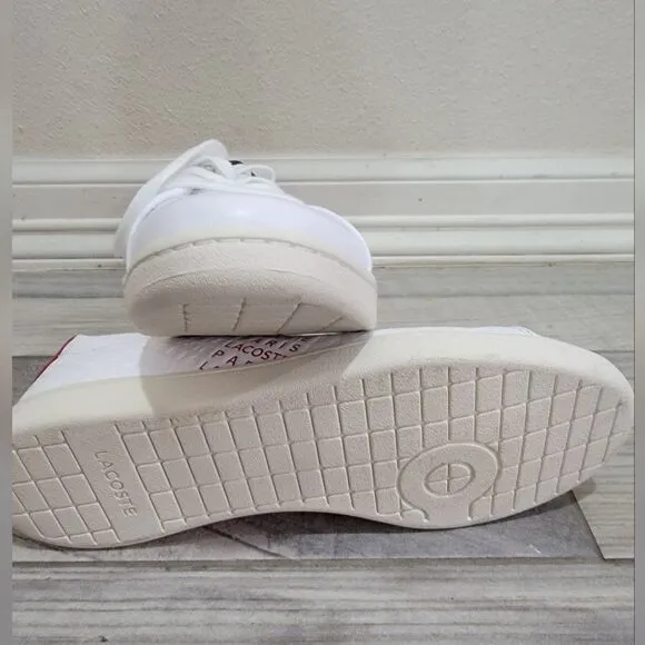 Lacoste Men's Carnaby-EVO-119 White/Red Sneakers Shoes Size 9 USA - NWT No Box