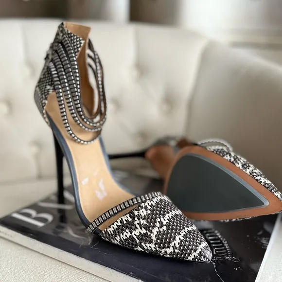 L.A.M.B. Elegant Black and White heels