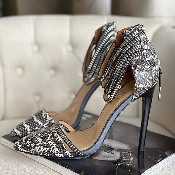 L.A.M.B. Elegant Black and White heels