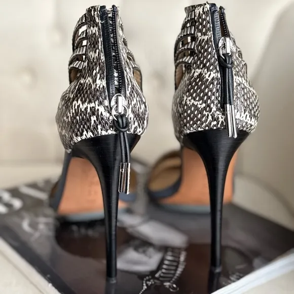 L.A.M.B. Elegant Black and White heels
