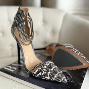L.A.M.B. Elegant Black and White heels