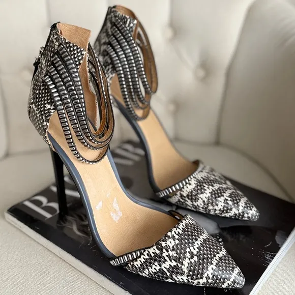 L.A.M.B. Elegant Black and White heels