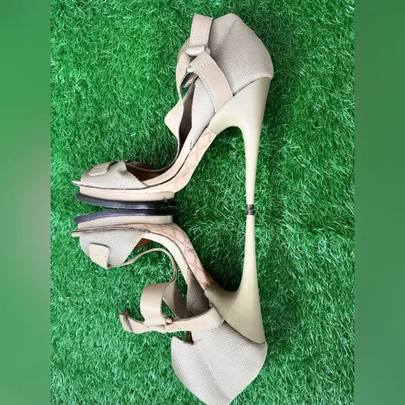 L.A.M.B Elegant Tan High Heels Size 9.5 M