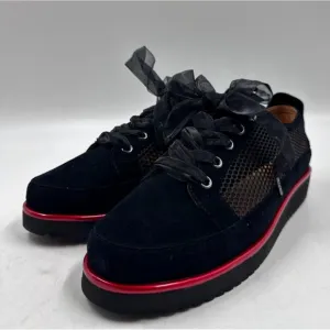 L'AmourDesPieds Womens Ladies Black Mesh Lace Up Fashion Sneakers Shoes Sz 9 NEW