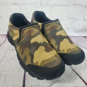 Land's End Youth Size 4 Camouflage Suede All Weather Moc Shoes