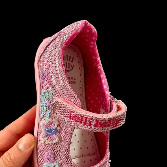 Lelli Kelly Mary Jane Toddler Girls Fashion Glitter Shoes Size 9 Pink Multicolor