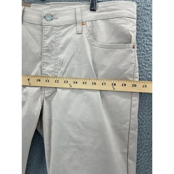 LEVI'S 511 Slim Stretch Men's Ivory White Pants Size 36 (36x31.5 Actual) NWT