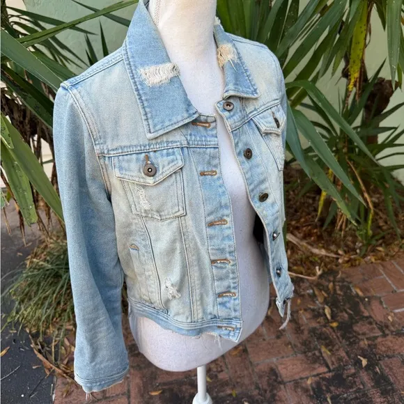 LF Millau Distressed Jean Jacket