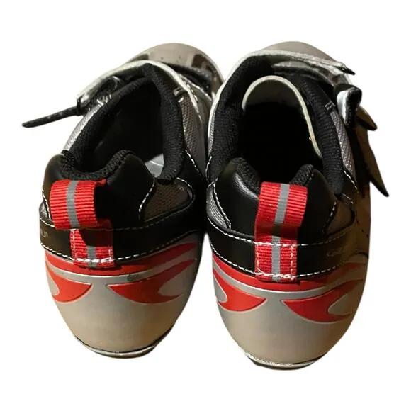 LG Louis Graneau Mount Royal ERGO Air Road Cycling Shoe Size 7 Silver Red