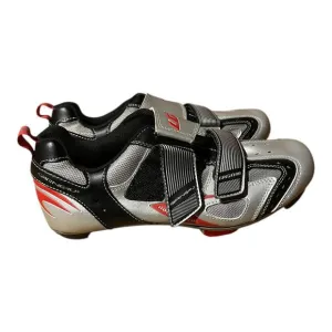 LG Louis Graneau Mount Royal ERGO Air Road Cycling Shoe Size 7 Silver Red