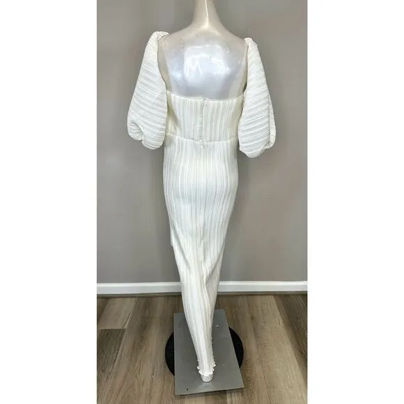 L'Idée Bridal Sirene Puff-Sleeve Gown Size US6 $475
