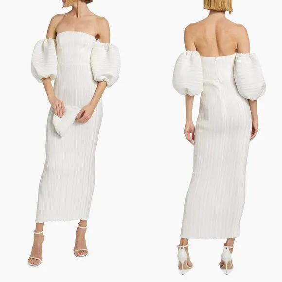 L'Idée Bridal Sirene Puff-Sleeve Gown Size US6 $475