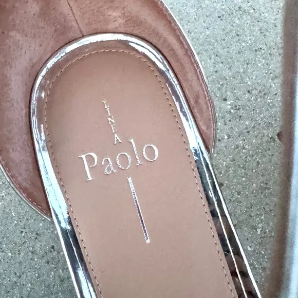 LINEA PAOLO silver heels sandals leather Strappy stilettos women’s 13 Nordstrom