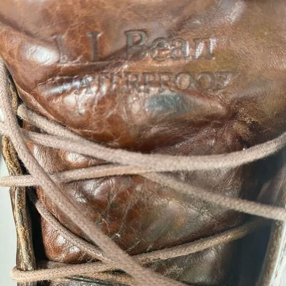 LL Bean TEK 2.5 Mens size 11.5 Waterproof Chukka Boots Brown Leather Ankle shoes