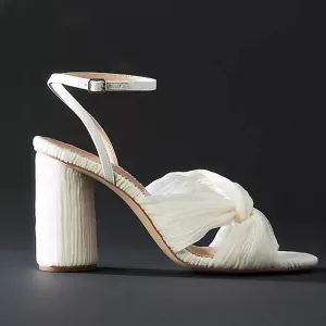 Loeffler Randall Reed Knotted Bow Heels in Ivory White - Size 10
