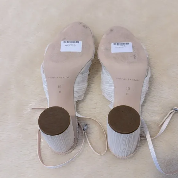 Loeffler Randall Reed Knotted Bow Heels in Ivory White - Size 10