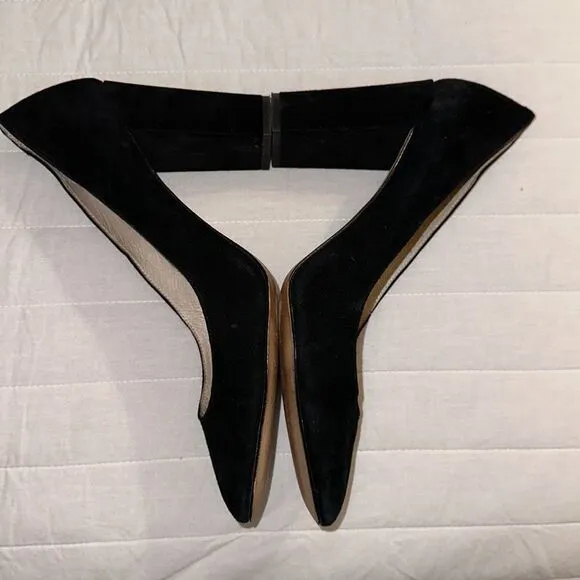 Louise et Cie 10M Black Suede Block Heel Shoes